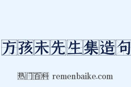 方孩未先生集造句是什么意思的图片